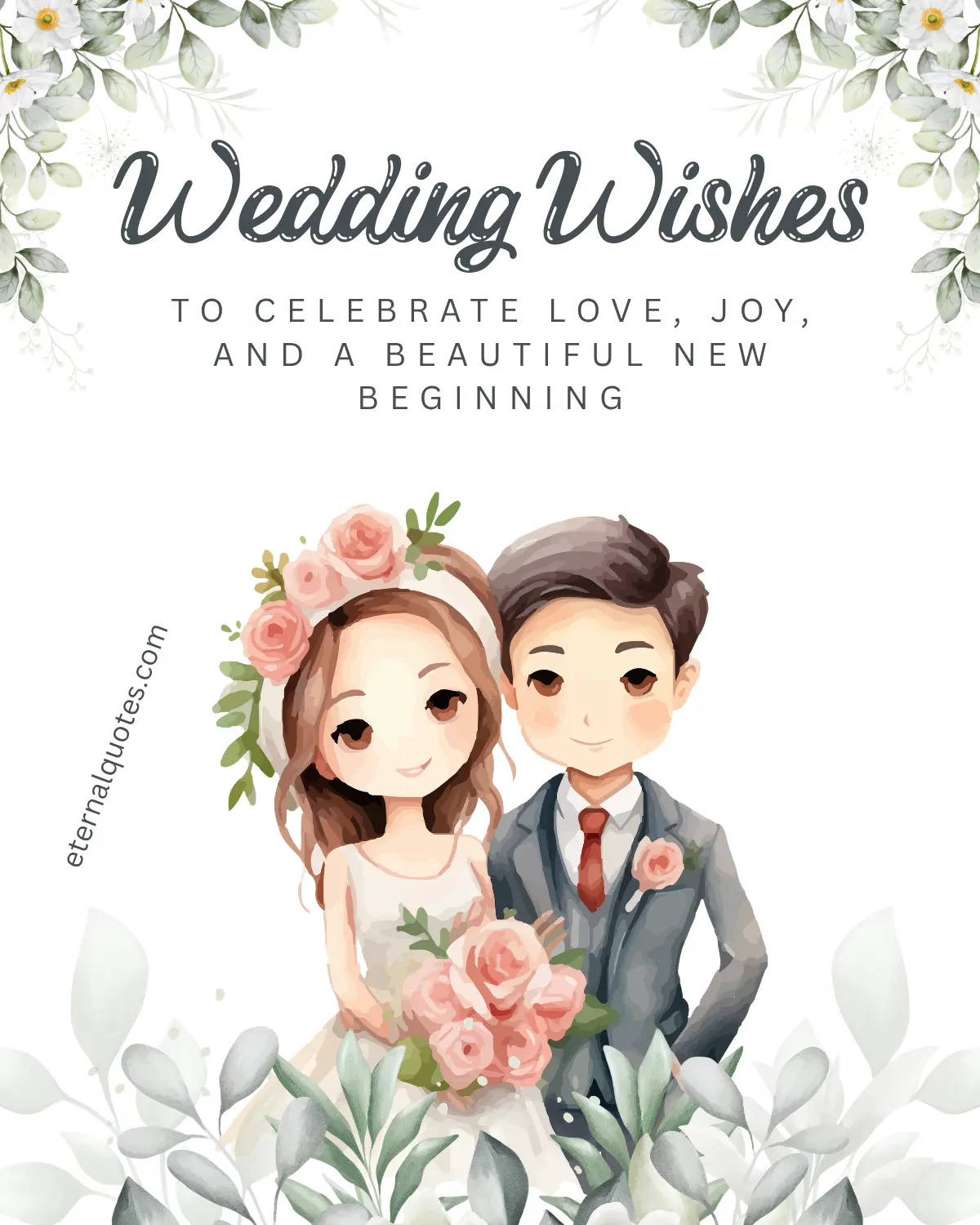 Wedding wishes with love and joyful celebration