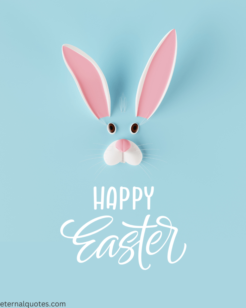 Blue Cute Funny Simple Happy Easter Greeting Instagram Post