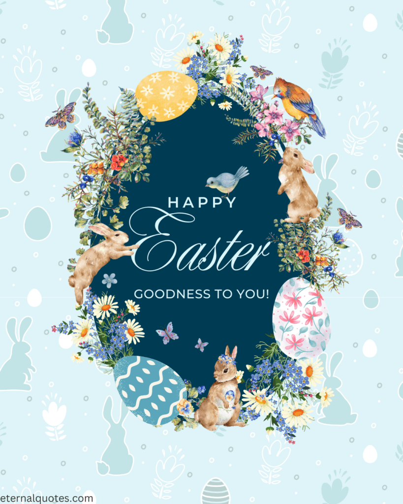 Blue Illustrative Easter Instagram Post