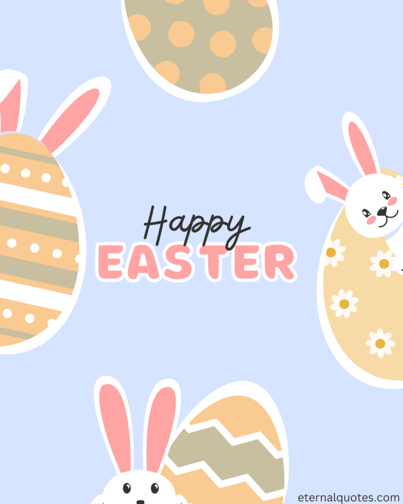 Cute Illustrative Happy Easter Sunday Instagram Post