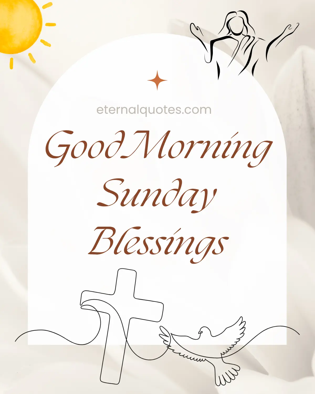 Good morning Sunday blessings with calm and grateful vibes