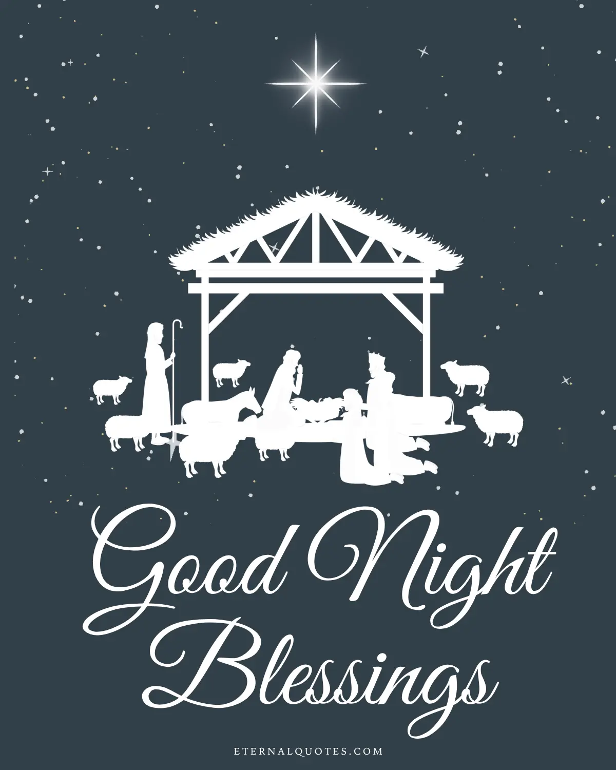 Good night blessings with peace and restful energy