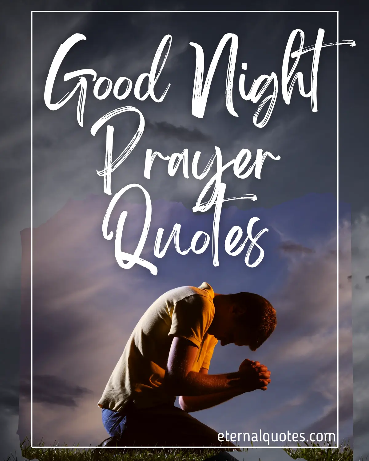 Good night prayer quotes with peace and calming faith