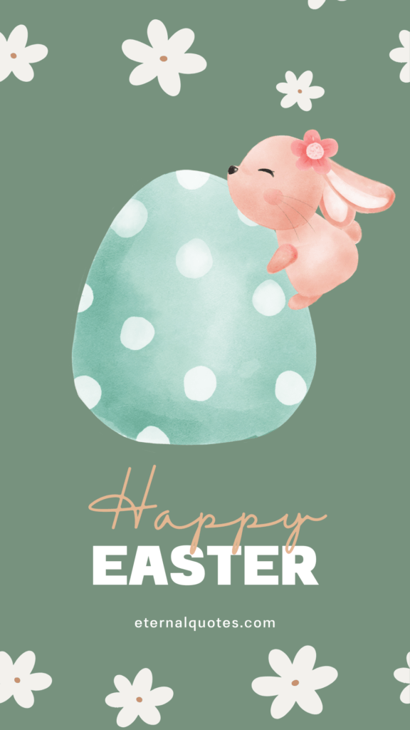 Green and White Minimalist Happy Easter Your Story
