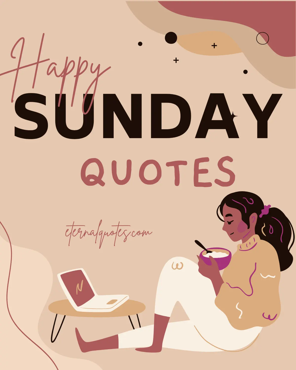 Happy Sunday quotes with peaceful and relaxing vibes