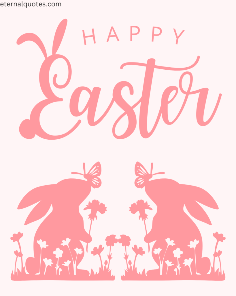 Pink Minimal Illustrative Easter Instagram Post