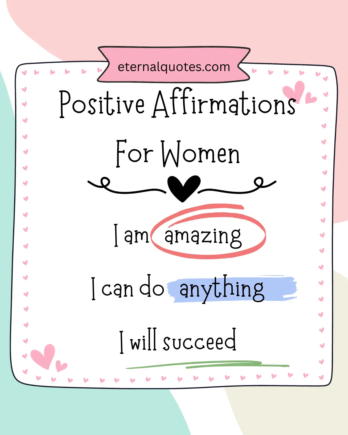 Positive affirmations for women with confidence and self-worth