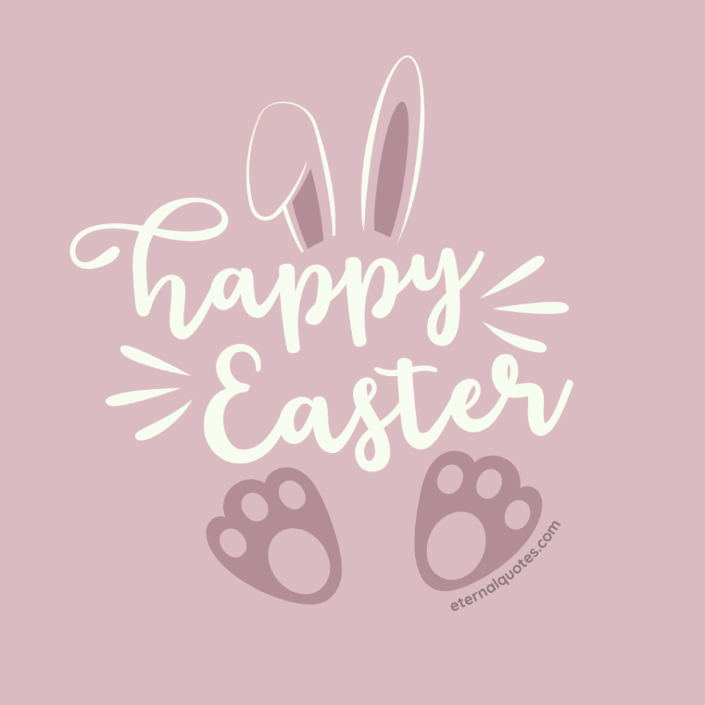 Purple Minimal Happy Easter Instagram Post