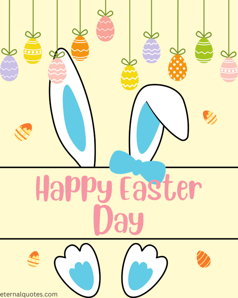 Yellow and Blue Illustrated Easter Instagram Post