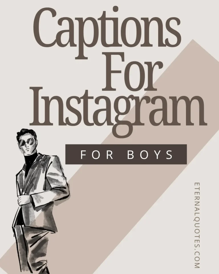 Captions for Instagram for boys about confidence and style