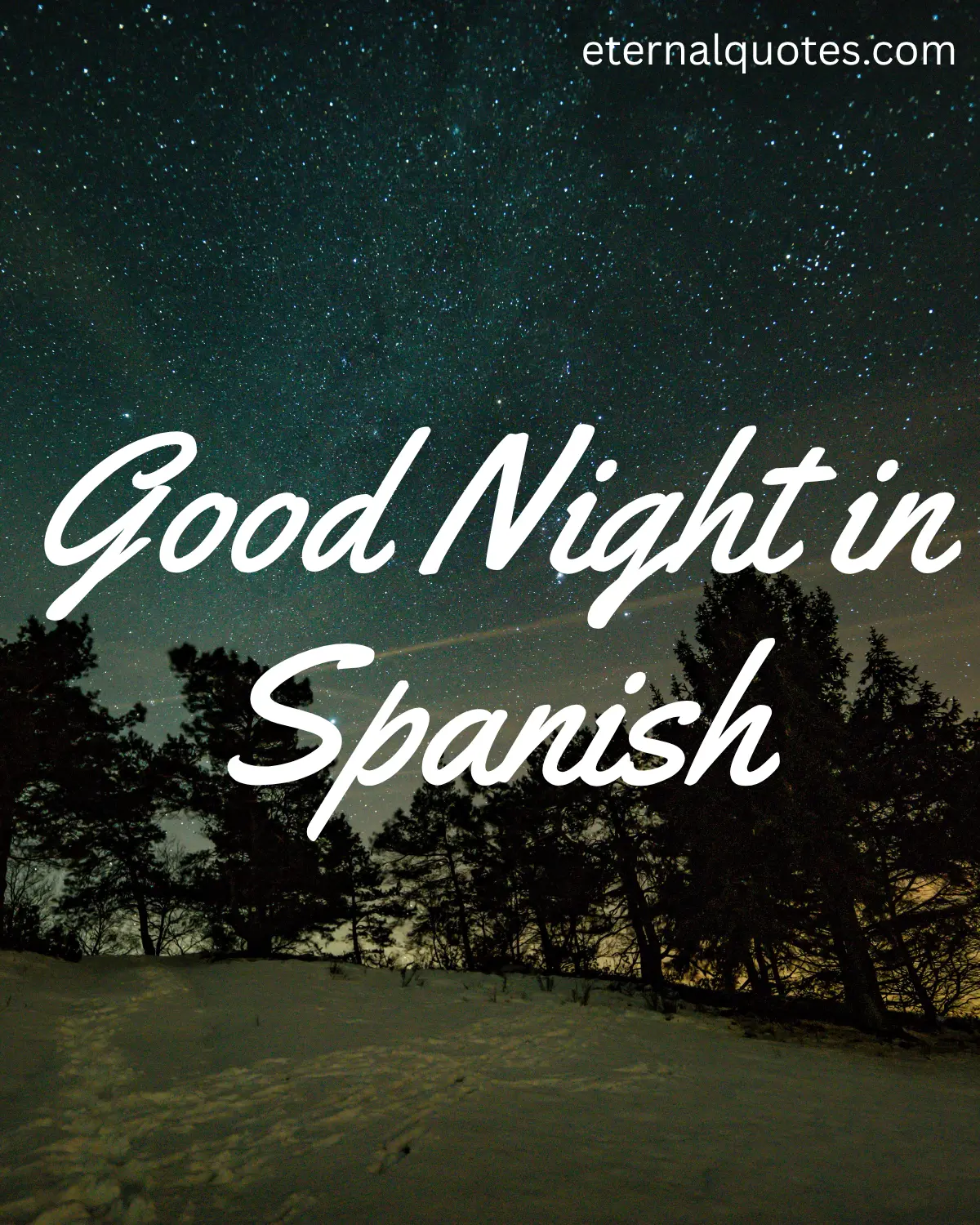 Good night in Spanish quotes about calm and restful sleep
