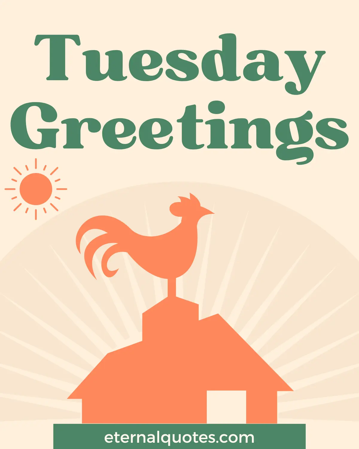 Tuesday greetings about positivity and good vibes